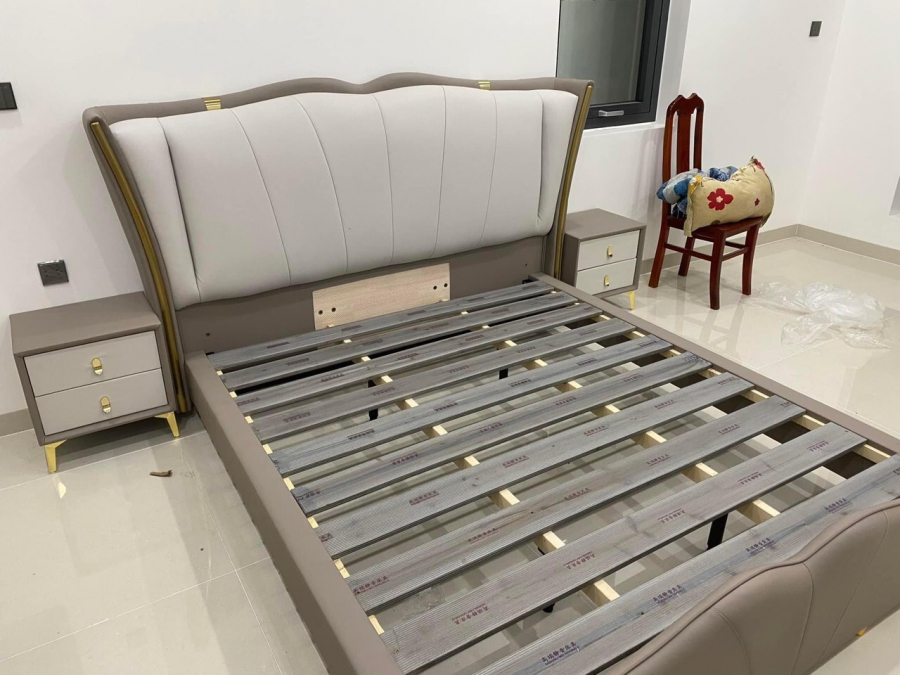 Giường ngủ phong cách hiện đại 2023 thương hiệu Đồ gỗ nội thất HTA