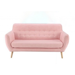 Ghế Sofa vải nỉ màu hồng