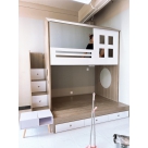 Giường tầng đa năng cho bé cách điệu có mái |Nội thất HTA