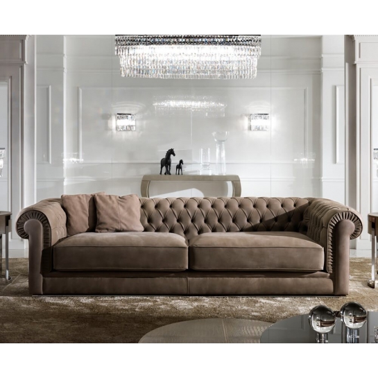 Ghế Sofa bọc da nâu