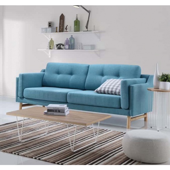 Ghế Sofa vải nỉ xanh dương