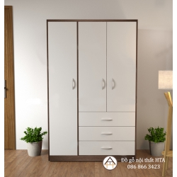 Tủ quần áo 3 cánh nhiều ngăn kéo tiện lợi TQA13 - Nội thất HTA