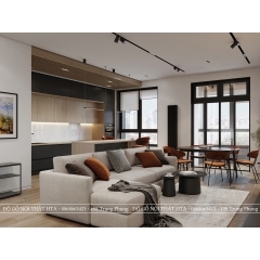 Thi công dự án COMBO Nội thất Chung cư 98m2 cao cấp |Nội thất HTA