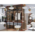 Tủ quần áo cửa kính tràn viền HTA thời thượng