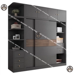 Tủ quần áo cửa lùa kịch trần HTA