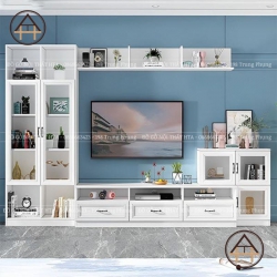 Tủ tivi hiện đại cao cấp HTA cánh gỗ 