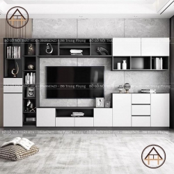 Tủ tivi thiết kế đơn giản cho phòng khách HTA