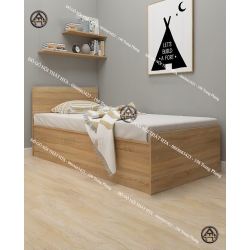 Giường ngủ gỗ công nghiệp MDF HTA đơn giản