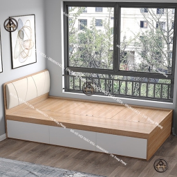 Giường gỗ có ngăn kéo HTA cho phòng ngủ sang trọng