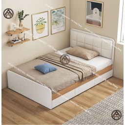 Giường ngủ gỗ MDF HTA tối giản, tinh tế