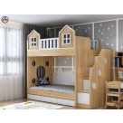 Giường tầng gỗ hình ngôi nhà HTA đáng yêu cho bé