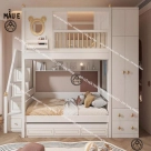 Giường 3 tầng thông minh kết hợp tủ quần áo HTA