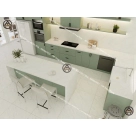 Tủ bếp nhựa MDF, sang trọng, tông màu mát mẻ