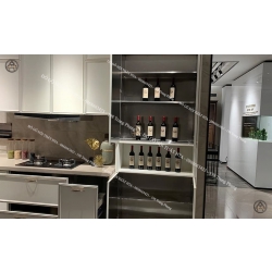 Tủ bếp inox kết hợp bàn ăn HTA cho nhà bếp hiện đại