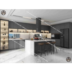 Tủ bếp gỗ nhựa picomat hiện đại, sang trọng nhất 2024