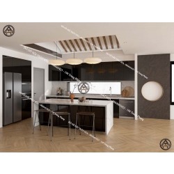 Tủ bếp nhựa cao cấp acrylic hiện đại, đẳng cấp, tiện nghi