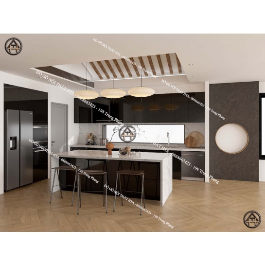 Tủ bếp nhựa cao cấp acrylic hiện đại, đẳng cấp, tiện nghi