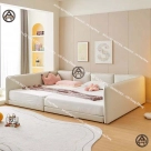 Giường phản da PU thông minh Đồ gỗ nội thất HTA