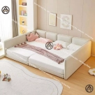 Giường phản da PU thông minh Đồ gỗ nội thất HTA
