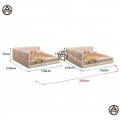 Giường phản da PU thông minh Đồ gỗ nội thất HTA