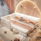Giường phản thông minh gia đình cỡ lớn Đồ gỗ nội thất HTA