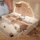 Giường phản thông minh gia đình cỡ lớn Đồ gỗ nội thất HTA