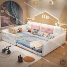 Giường phản da PU đẹp cho bé Đồ gỗ nội thất HTA