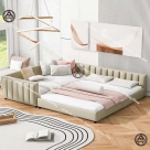 Giường phản bọc nệm cao cấp Đồ gỗ nội thất HTA
