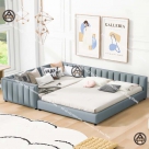 Giường phản bọc nệm cao cấp Đồ gỗ nội thất HTA