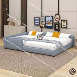 Giường nệm cho gia đình đẹp cỡ Queen Đồ gỗ nội thất HTA