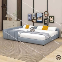 Giường nệm cho gia đình đẹp cỡ Queen Đồ gỗ nội thất HTA