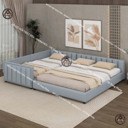 Giường nệm gia đình cho mẹ và bé cỡ lớn Đồ gỗ nội thất HTA