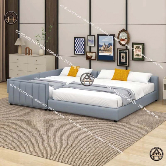 Giường nệm cho gia đình đẹp cỡ Queen Đồ gỗ nội thất HTA