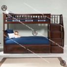 Giường tầng bằng gỗ có cầu thang lưu trữ Đồ Gỗ Nội Thất HTA