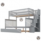 Giường 3 tầng đẹp gỗ tự nhiên Đồ Gỗ Nội Thất HTA