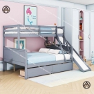 Giường tầng trẻ em có cầu trượt hiện đại Đồ Gỗ Nội Thất HTA