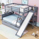 Giường tầng trẻ em có cầu trượt hiện đại Đồ Gỗ Nội Thất HTA
