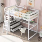 Giường tầng có bàn làm việc Đồ Gỗ Nội Thất HTA