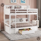 Giường 2 tầng đẹp có kệ Đồ Gỗ Nội Thất HTA