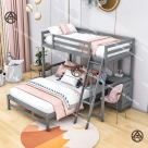 Giường tầng đẹp có bàn học Đồ Gỗ Nội Thất HTA
