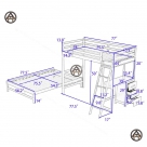 Giường tầng đẹp có bàn học Đồ Gỗ Nội Thất HTA