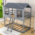 Giường tầng gỗ hình ngôi nhà hiện đại Đồ Gỗ Nội Thất HTA
