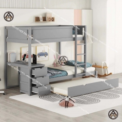 Giường tầng kết hợp bàn học Đồ Gỗ Nội Thất HTA