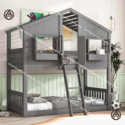 Giường tầng hình ngôi nhà Đồ Gỗ Nội Thất HTA