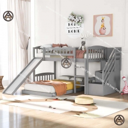 Giường 2 tầng có cầu trượt Đồ Gỗ Nội Thất HTA