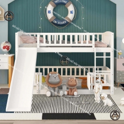 Giường tầng có cầu trượt cho bé Đồ Gỗ Nội Thất HTA