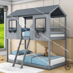 Giường tầng gỗ hình ngôi nhà hiện đại Đồ Gỗ Nội Thất HTA