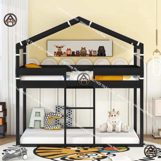 Giường tầng có 2 bàn học - Khơi nguồn cảm hứng học tập cho bé