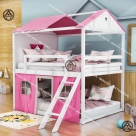 Giường tầng trẻ em hình ngôi nhà 6-12 tuổi - Đồ Gỗ Nội Thất HTA