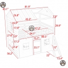 Giường tầng trẻ em hình ngôi nhà 6-12 tuổi - Đồ Gỗ Nội Thất HTA